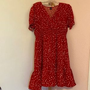 Red lightweight dress